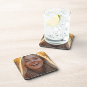 Helena Chevalier close-up in het herfstbos Bier Onderzetter (Rechterzijde)