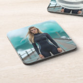 Helena Chevalier en de opkomende golf Bier Onderzetter (Linkerzijde)