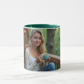 Helena Chevalier Genieten van Koffie / Bos Balkon Mok