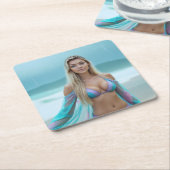 Helena Chevalier: Sereniteit aan de kust Kartonnen Onderzetters (Schuin)