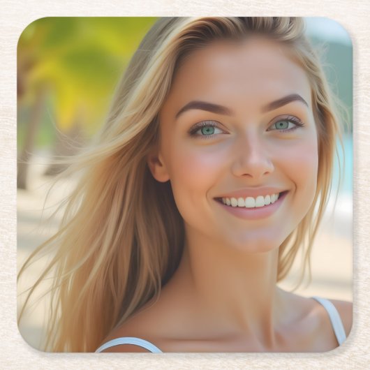 Helena Chevalier: Sereniteit aan de kust Kartonnen Onderzetters (Voorkant)