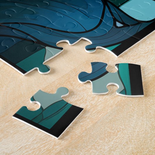 Helena - Donker Blond Vrouw in Art Nouveau stijl Legpuzzel (Zijkant)