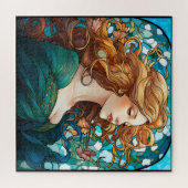 Helena - Donker Blond Vrouw in Art Nouveau stijl Legpuzzel (Horizontaal)