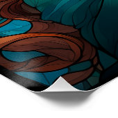 Helena - Donker Blond Vrouw in Art Nouveau stijl Perfect Poster (Hoek)