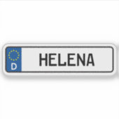 Helena Duits Bord van het Autorijbewijs Sticker (Voorkant)