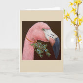 Helena het wenskaart flamingo kaart (Gele Bloem)