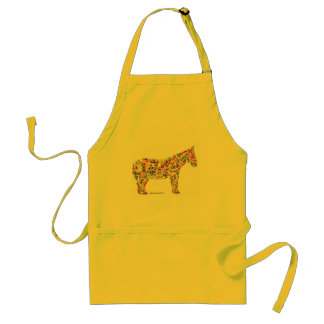 Helena Horse Paper Mosaic Apron Standaard Schort