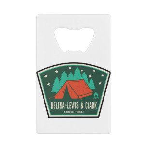 Helena-Lewis en Clark National Forest Camping Creditkaart Flessenopener