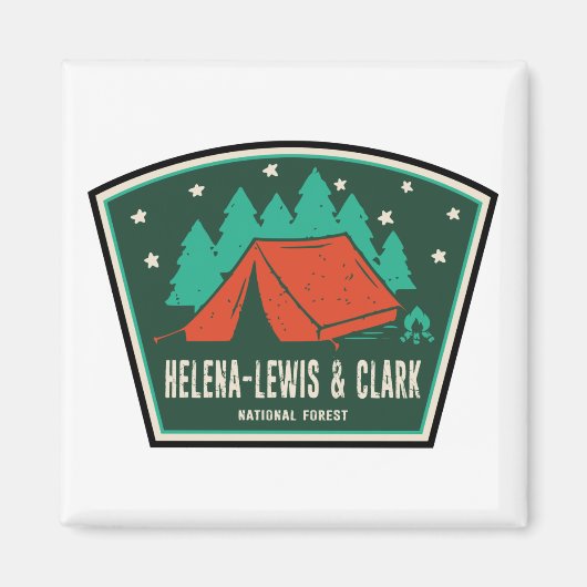 Helena-Lewis en Clark National Forest Camping Magneet (Voorkant)