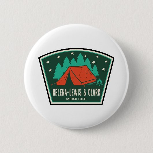 Helena-Lewis en Clark National Forest Camping Ronde Button 5,7 Cm (Voorkant)