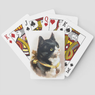Helena Maguire Tuxedo Cat, Geel lint en Bell Pokerkaarten