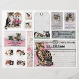 Helena Maguire Vintage Cat, Kitten Fussy Cuts