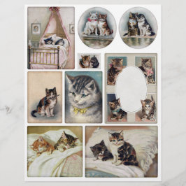 Helena Maguire Vintage Kat en Kitten Fussy Cuts