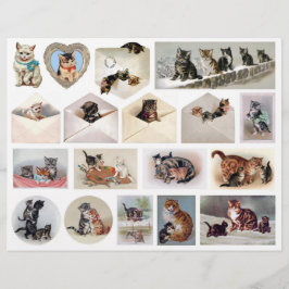 Helena Maguire Vintage Katten Ephemera Fussy Cuts
