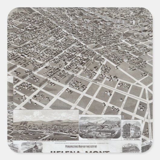 Helena, Mont Vierkante Sticker (Voorkant)