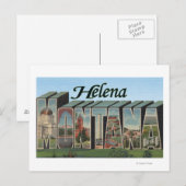Helena, Montana - Grote letterscènes Briefkaart (Voorkant / Achterkant)