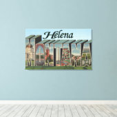 Helena, Montana - Grote letterscènes Canvas Afdruk (Insitu (Houten vloer))