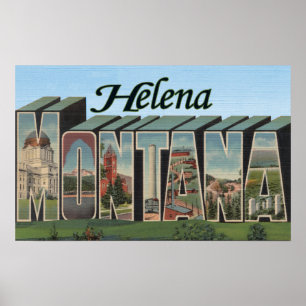 Helena, Montana - Grote letterscènes Poster