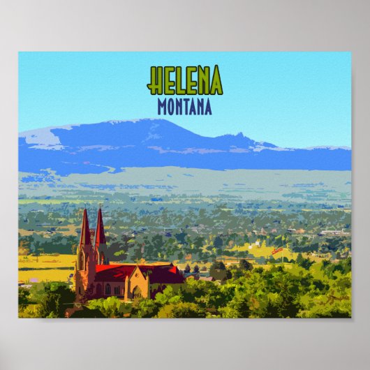 Helena Montana Sleeping Giant Mountains  Poster (Voorkant)