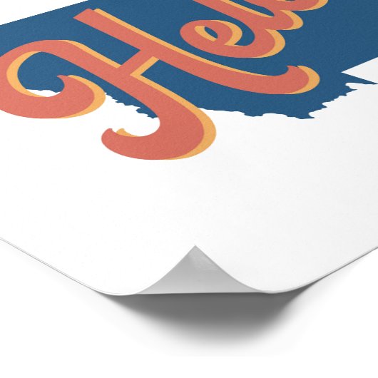 Helena, Montana staat print (Hoek)