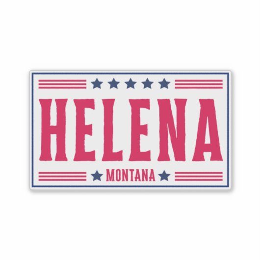 HELENA MONTANA Stars & Stripes Sticker (Voorkant)