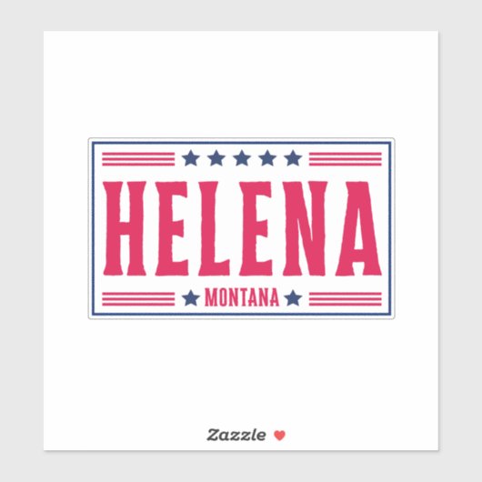 HELENA MONTANA Stars & Stripes Sticker (Vel)