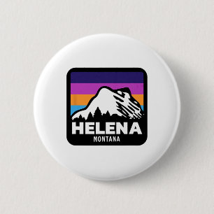 Helena Montana Vissen Skiën Snowboarden Familie Ronde Button 5,7 Cm