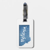 Helena Montana Wood Grain Bagagelabel (Achterkant verticaal)