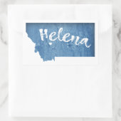 Helena Montana Wood Grain Rechthoekige Sticker (Tas)