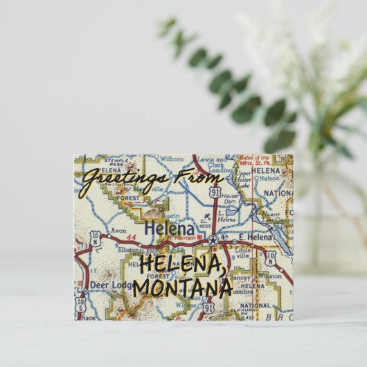 Helena MT  kaart (Staand voorkant)