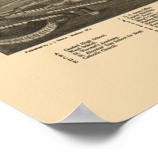 Helena, MT Panorama Map - 1883 Poster (Hoek)