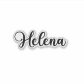 Helena Naam - Handgeschreven kalligrafie Sticker (Voorkant)