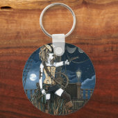 "Helena" Sky Pirate Ship Moon Fae Sleutelhanger (Voorkant)