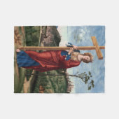 Helena van Constantinopel met het Ware Kruis Heili Fleece Deken (Voorkant (Horizontaal))