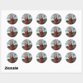 Helena van Constantinopel met het Ware Kruis Heili Ronde Sticker (Vel)