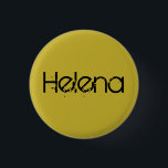 Helena van de zwarte naam Orphan in blokletter Ronde Button 3,2 Cm<br><div class="desc">helena is een personage uit het tv-show Orphan Black,  met een verstrooid blokje</div>