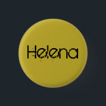 Helena van de zwarte naam Orphan in blokletter Ronde Button 3,2 Cm<br><div class="desc">helena is een personage uit het tv-show Orphan Black,  met een verstrooid blokje</div>