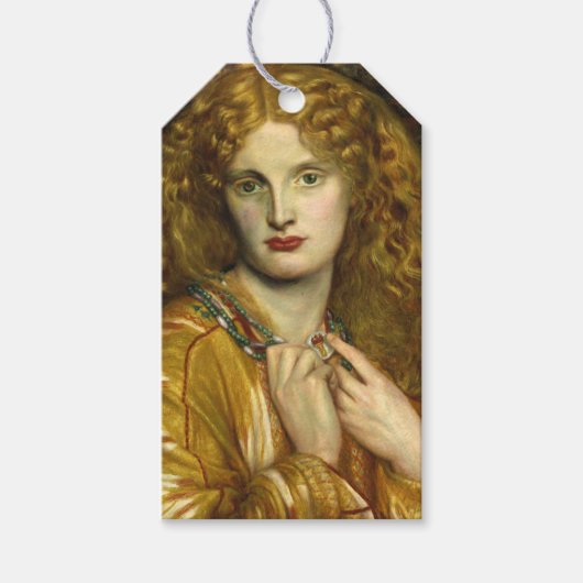 Helena van Troje (Dante Gabriel Rossetti) Cadeaulabel (Voorkant)