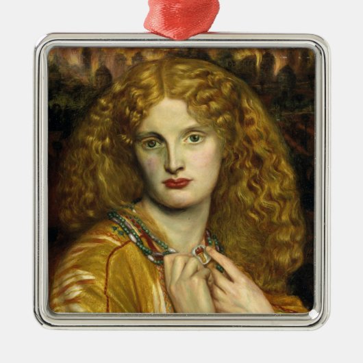 Helena van Troje (Dante Gabriel Rossetti) Metalen Ornament (Voorkant)