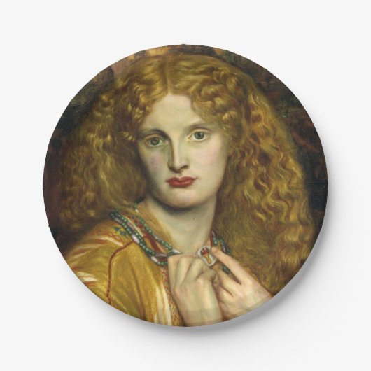 Helena van Troje (Dante Gabriel Rossetti) Papieren Bordje (Voorkant)