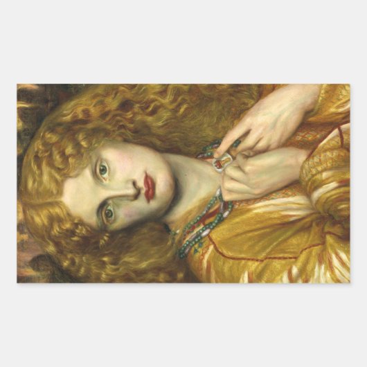 Helena van Troje (Dante Gabriel Rossetti) Rechthoekige Sticker (Voorkant)