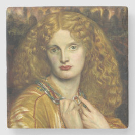 Helena van Troje (Dante Gabriel Rossetti) Stenen Onderzetter
