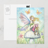 Helena's Garden Fairy en Butterfly Briefkaart (Voorkant / Achterkant)