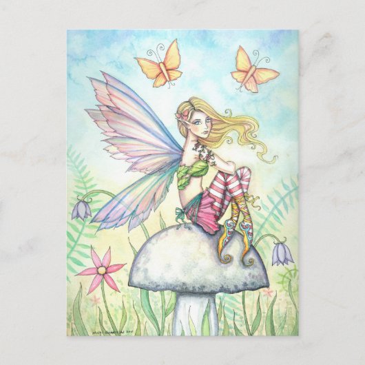Helena's Garden Fairy en Butterfly Briefkaart (Voorkant)