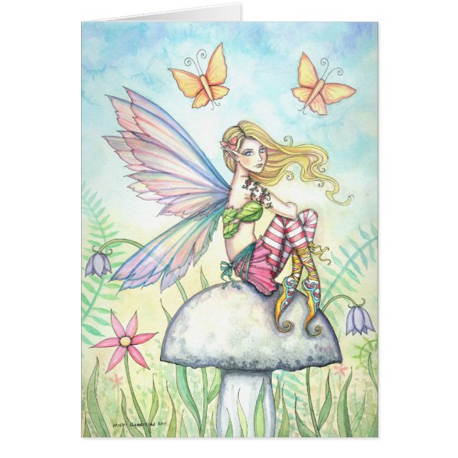 Helena's Garden Fairy Kaart beroemd gemaakt door M (Voorkant)