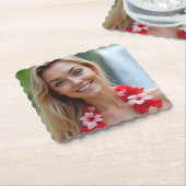 Helena's Ocean Whisper: een rustig uitje Kartonnen Onderzetters (Gebogen)