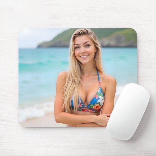 Helena's Ocean Whisper: een rustig uitje Muismat (Met muis)