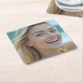 Helena's Paradise: Een kustdroom Kartonnen Onderzetters (Schuin)