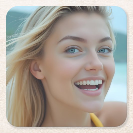 Helena's Paradise: Een kustdroom Kartonnen Onderzetters (Voorkant)