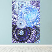 helende parkiet canvas afdruk (Insitu (Houten vloer))